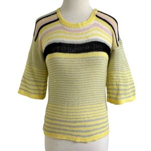 Vintage Striped Louella Extendables Yellow and Black Women's Sweater